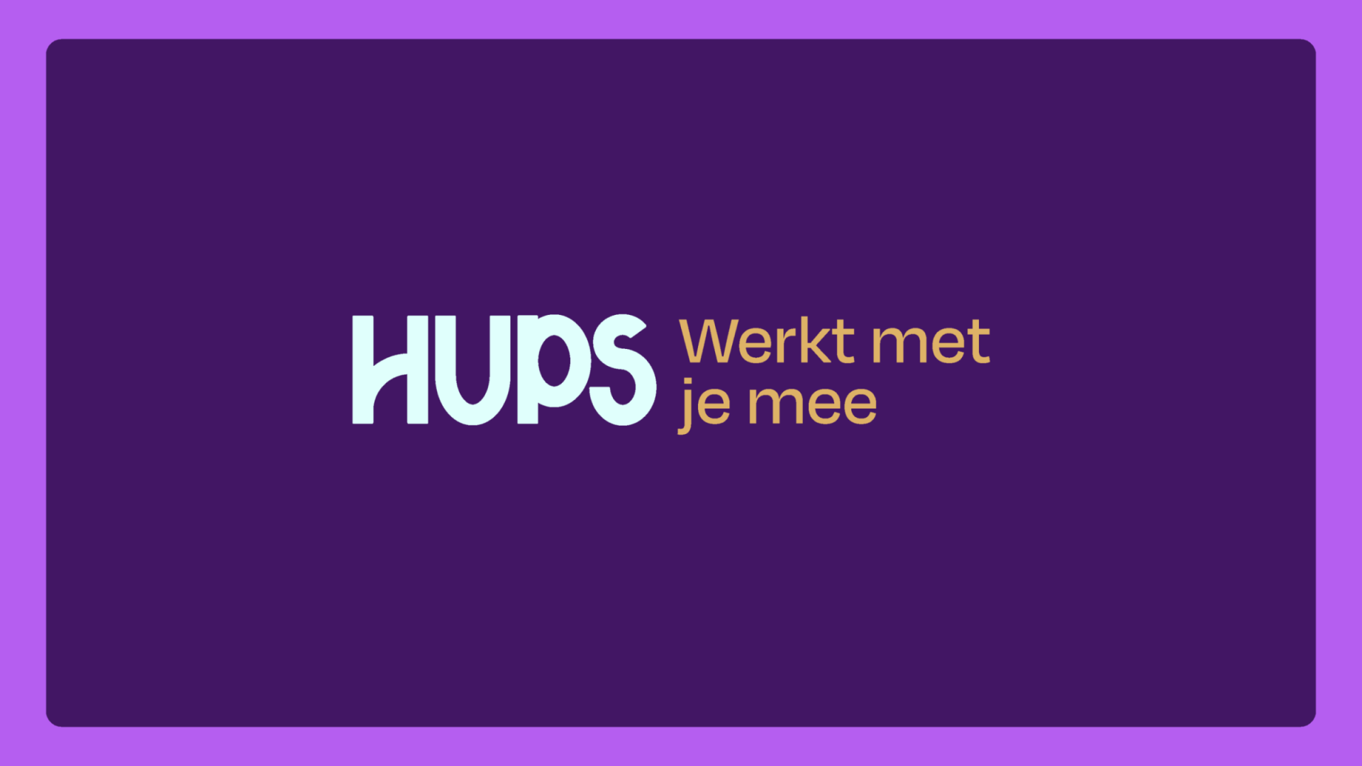 Hups: naamgeving en visuele identiteit door Wardtaal